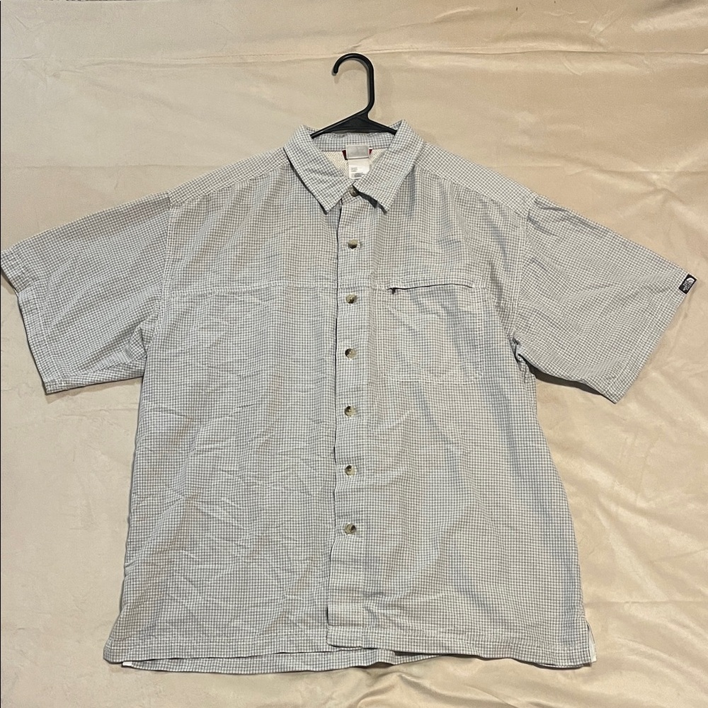 The North Face Gray Checkered Short Sleeve Shirt